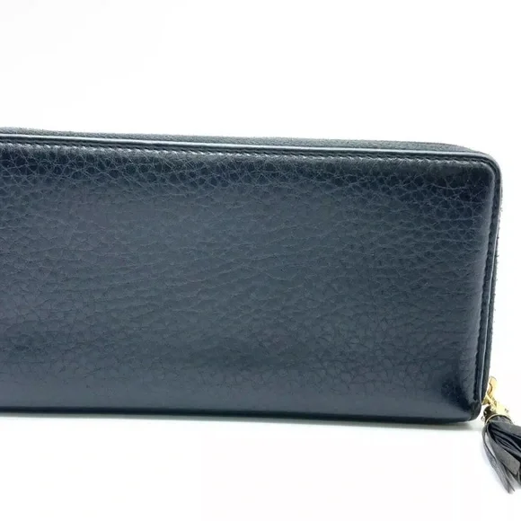 Authentic GUCCI GG Logo Soho Leather Black Long Wallet W/Box - Picture 3 of 16